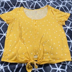 Sheer yellow top